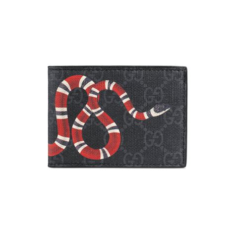 gucci snake wallet blacm|Gucci wallet snake original.